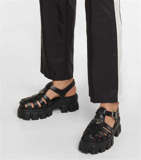 prada multi strap rubber sandals|Prada platform sandals.